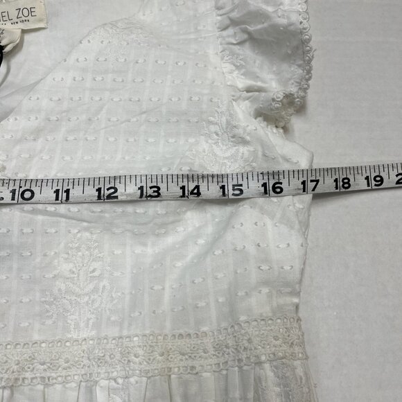 Rachel Zoe Dress 2 White Crochet Tiered Maxi Cottagecore Boho‎ Coquet Wedding - Picture 9 of 9